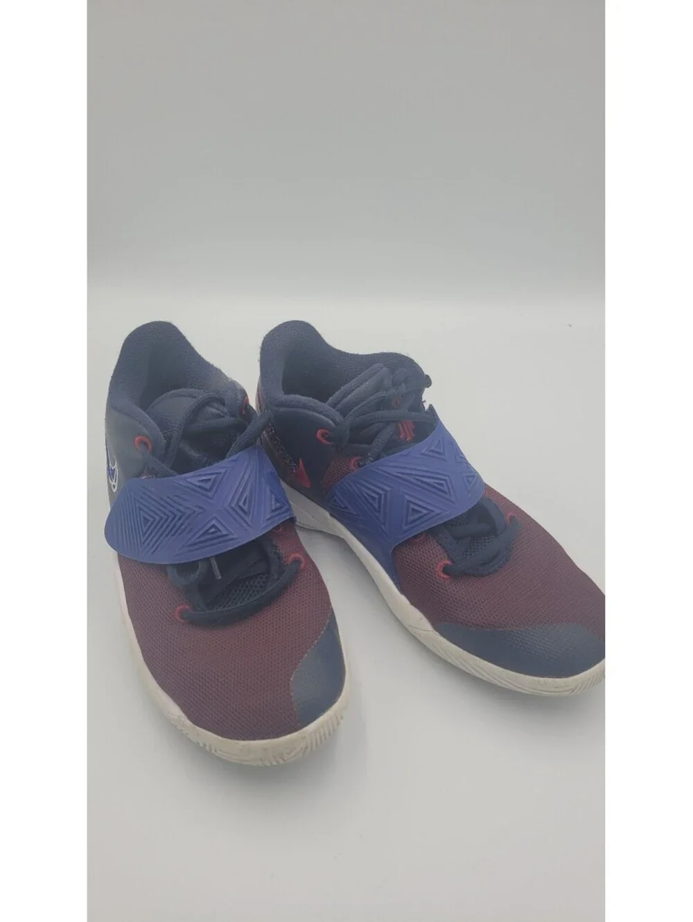 Nike Kids' Basketball Shoes Size 6Y Blue and Red with Strap